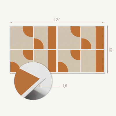 Obdélníkový nástěnný panel Abstrakcyjne formy geometryczne
