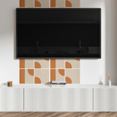 Obdélníkový nástěnný panel Abstrakcyjne formy geometryczne