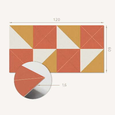 Obdélníkový obkladový panel Ciepłe geometryczne wzory