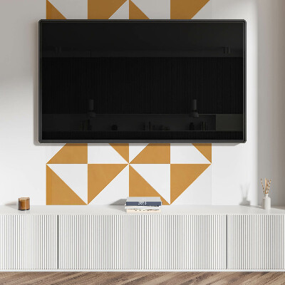 Obdélníkový nástěnný panel Trójkątne wzory w kwadratowych ramach