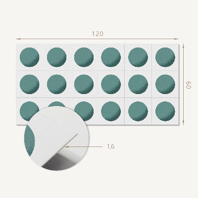 Obdélníkový panel na zeď Okręgi geometryczne w kratce