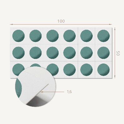 Obdélníkový panel na zeď Okręgi geometryczne w kratce