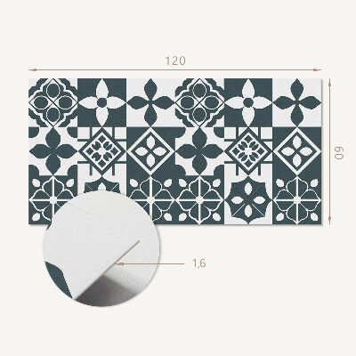 Obdélníkový panel na zeď Geometryczne motywy w kafelkach