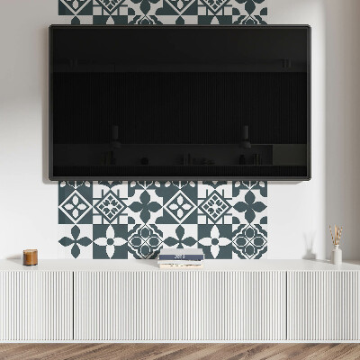 Obdélníkový panel na zeď Geometryczne motywy w kafelkach