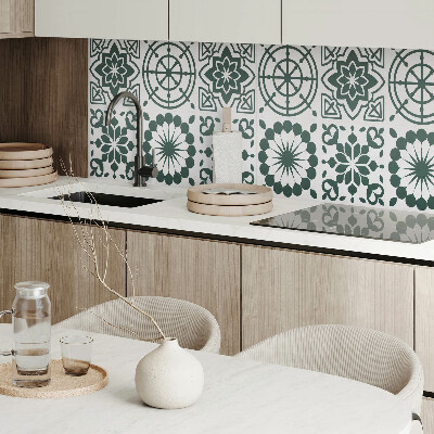 Obdélníkový nástěnný panel Kwiatowo-geometryczny wzór