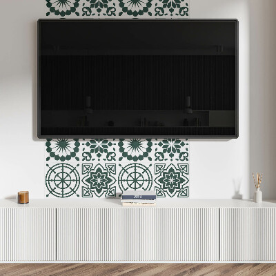 Obdélníkový nástěnný panel Kwiatowo-geometryczny wzór