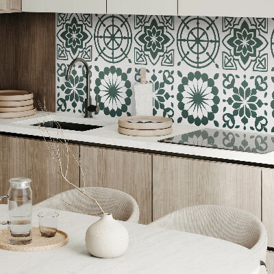 Obdélníkový nástěnný panel Kwiatowo-geometryczny wzór