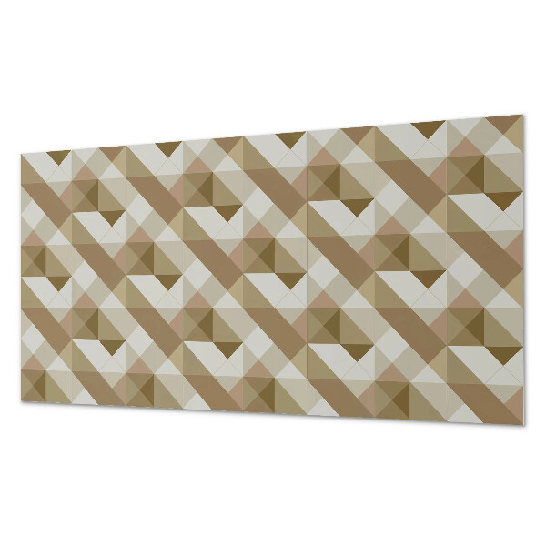 Obdélníkový nástěnný panel Ziemne kształty w geometrycznym stylu
