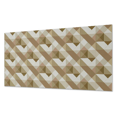 Obdélníkový nástěnný panel Ziemne kształty w geometrycznym stylu