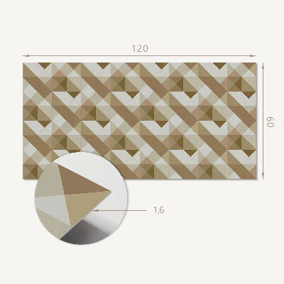 Obdélníkový nástěnný panel Ziemne kształty w geometrycznym stylu