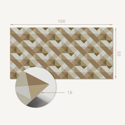 Obdélníkový nástěnný panel Ziemne kształty w geometrycznym stylu
