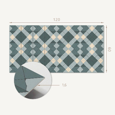 Obdélníkový panel na zeď Wzór rombowy w stylu geometrycznym