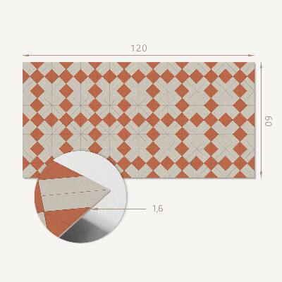 Obdélníkový nástěnný panel Rombowa siatka geometryczna