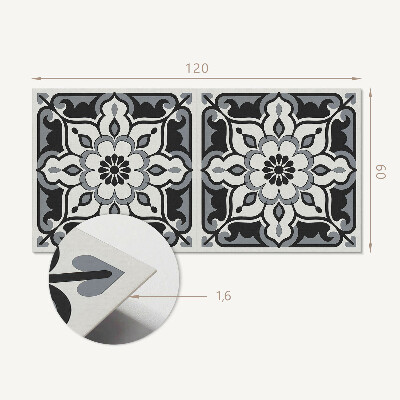 Obdélníkový panel na zeď Kwiatowy ornamentowy design