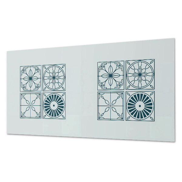 Obdélníkový nástěnný panel Kaflowe wzory w geometrycznym stylu