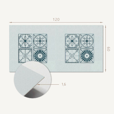 Obdélníkový nástěnný panel Kaflowe wzory w geometrycznym stylu