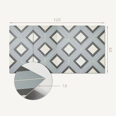 Obdélníkový nástěnný panel Pastelowa geometria