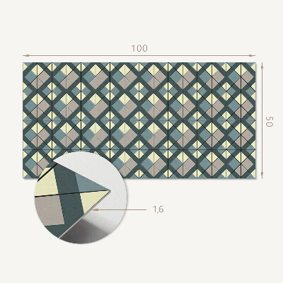 Obdélníkový panel na zeď Kratkowy wzór geometryczny