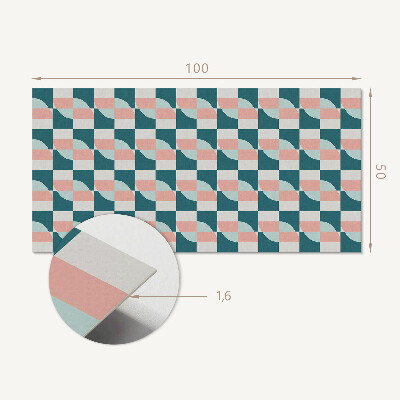Obdélníkový nástěnný panel Kratkowy motyw geometryczny