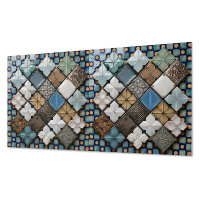Obdélníkový panel na zeď Ceramiczne motywy płytek