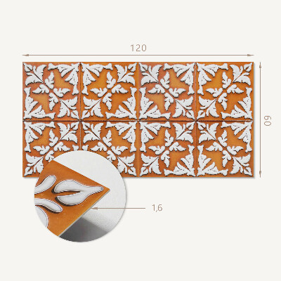 Obdélníkový nástěnný panel Roślinne inspiracje na ceramice