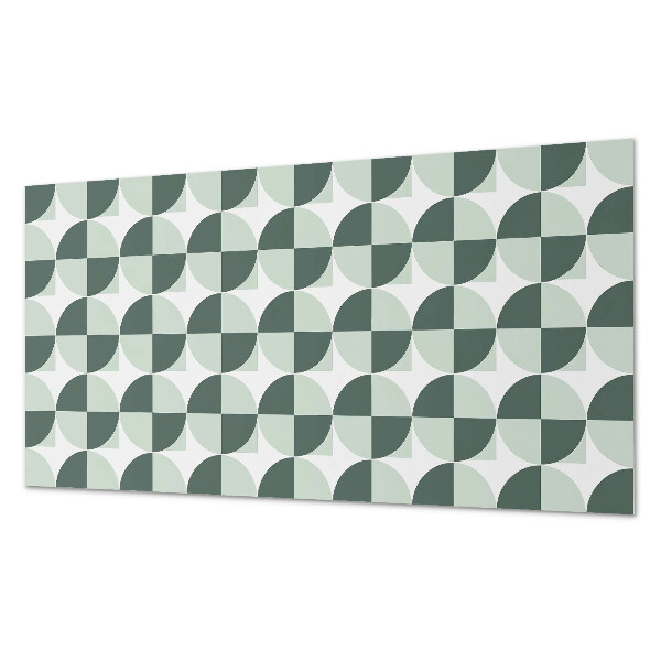 Obdélníkový nástěnný panel Okręgi i kwadraty w geometrycznym stylu