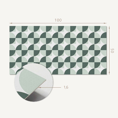 Obdélníkový nástěnný panel Okręgi i kwadraty w geometrycznym stylu