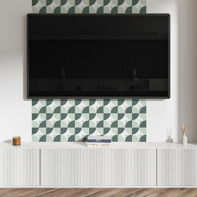 Obdélníkový nástěnný panel Okręgi i kwadraty w geometrycznym stylu