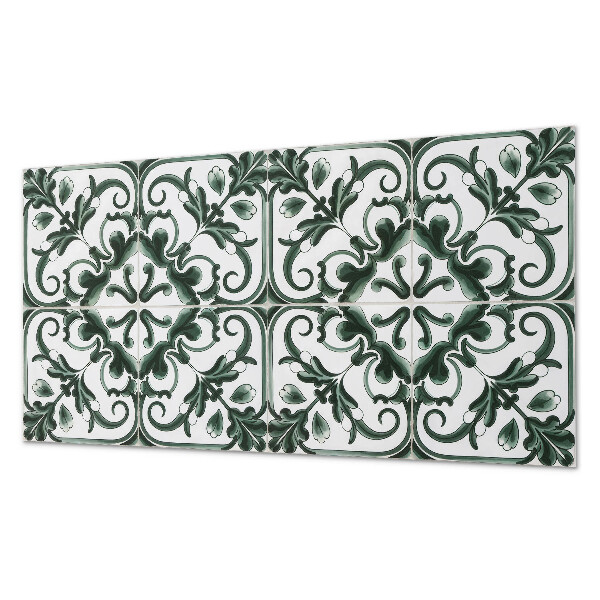 Obdélníkový nástěnný panel Roślinne kwadraty w stylu geometrycznym