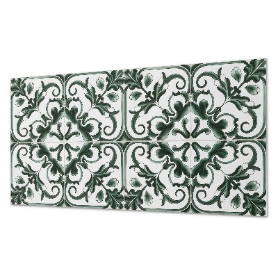 Obdélníkový nástěnný panel Roślinne kwadraty w stylu geometrycznym