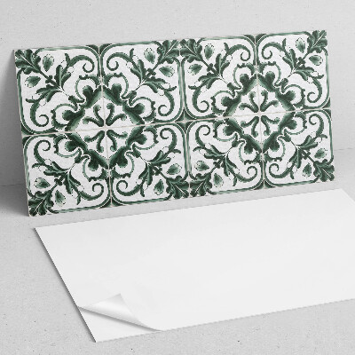 Obdélníkový nástěnný panel Roślinne kwadraty w stylu geometrycznym