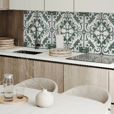 Obdélníkový nástěnný panel Roślinne kwadraty w stylu geometrycznym