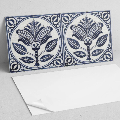 Obdélníkový obkladový panel Kwiatowy motyw w stylu ceramicznym