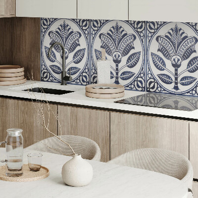 Obdélníkový obkladový panel Kwiatowy motyw w stylu ceramicznym