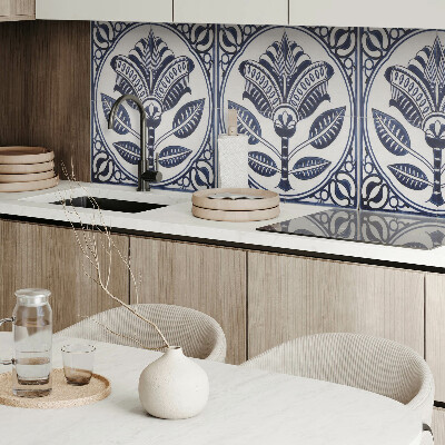 Obdélníkový obkladový panel Kwiatowy motyw w stylu ceramicznym