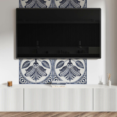 Obdélníkový obkladový panel Kwiatowy motyw w stylu ceramicznym