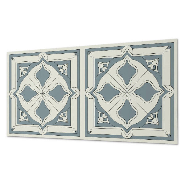 Obdélníkový nástěnný panel Kwiatowy motyw na ceramice