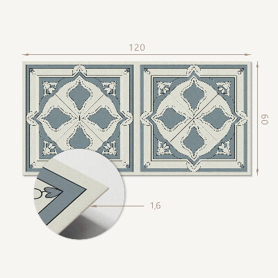 Obdélníkový nástěnný panel Kwiatowy motyw na ceramice