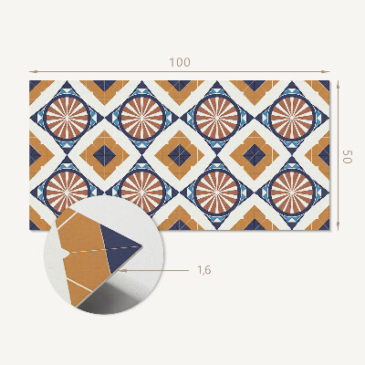 Obdélníkový obkladový panel Wzór geometryczny z okręgami