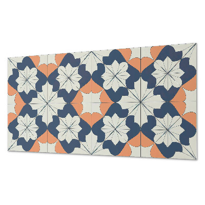 Obdélníkový obkladový panel Kwiatowy motyw geometryczny