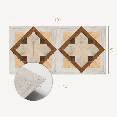 Obdélníkový panel na zeď Kształty w geometrycznym kwadracie