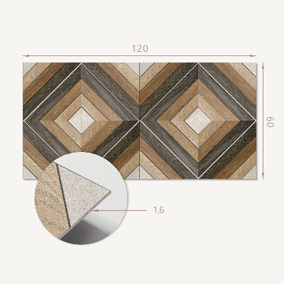 Obdélníkový obkladový panel Geometryczne romby w stylu nowoczesnym