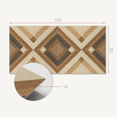Obdélníkový nástěnný panel Kratkowy motyw geometryczny