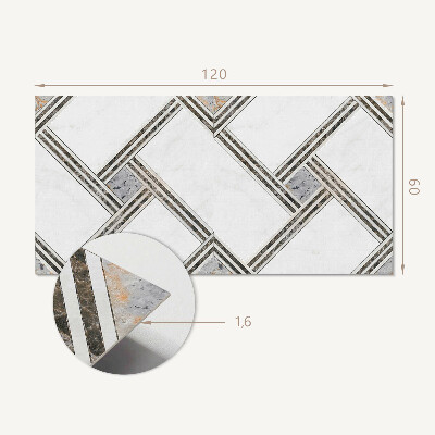 Obdélníkový nástěnný panel Konstrukcja linii geometrycznych