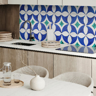 Obdélníkový panel na zeď Wzory kafli w stylu geometrycznym