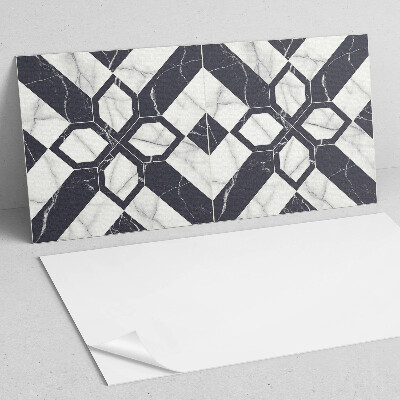 Obdélníkový nástěnný panel Wzór marmurowy w geometrycznych kształtach