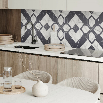 Obdélníkový nástěnný panel Wzór marmurowy w geometrycznych kształtach