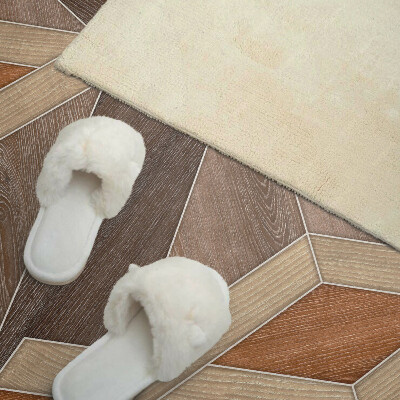 Obdélníkový nástěnný panel Wzór geometryczny z naturalnego drewna