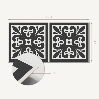 Obdélníkový obkladový panel Motyw z wyszukanymi detalami