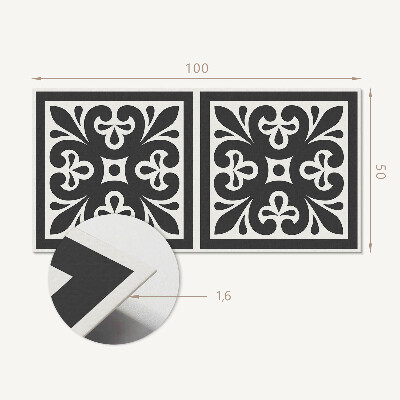 Obdélníkový obkladový panel Motyw z wyszukanymi detalami